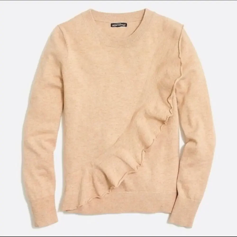 J.Crew Ruffle Front Crewneck Sweater S‎